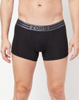 Zoiro Men's Cotton Sports Trunk (Pack of 2) Black +Black