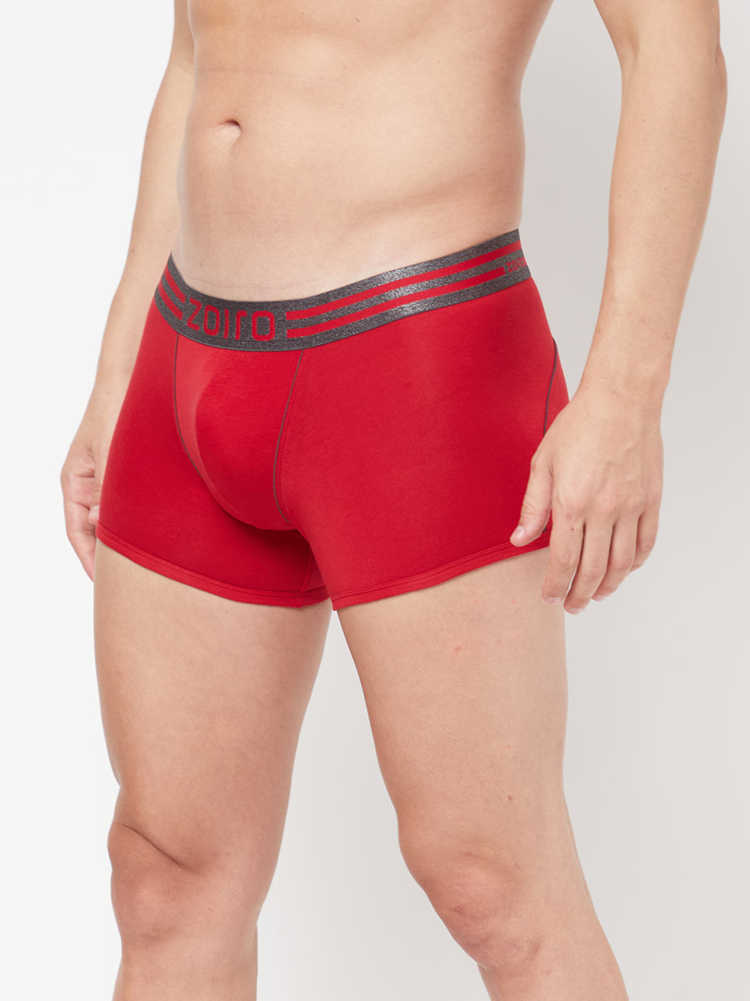 Zoiro Men&#39;s Sports Trunk (Pack 2) - Chinese Red + Sky Diver