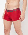 Zoiro Men's Sports Trunk (Pack 2) - Chinese Red + Sky Diver