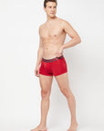 Zoiro Men's Cotton Sports Trunk (Pack of 2) Chinese Red + Sky Diver