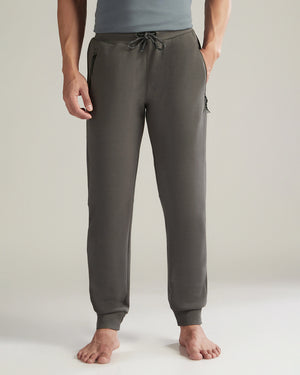 Zoiro Lounge Joggers Z1028 – Steel Grey – Front View