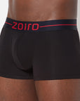 Zoiro Men's Cotton, Modal, Spandex Softs Trunk - Black (Red Elastic Branding)