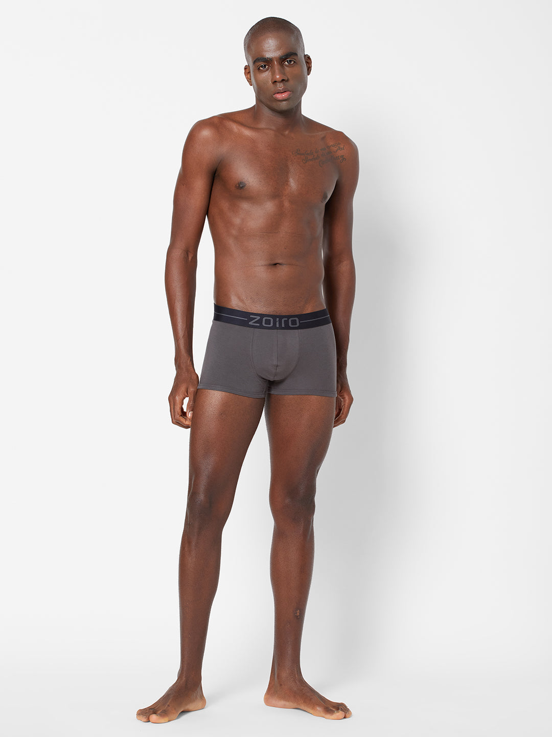 Zoiro Men&#39;s Cotton, Modal, Spandex Softs Trunk Smoked Pearl