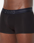 Zoiro Men's Cotton Spandex Softs Trunk - Black (Black Elastic Branding)