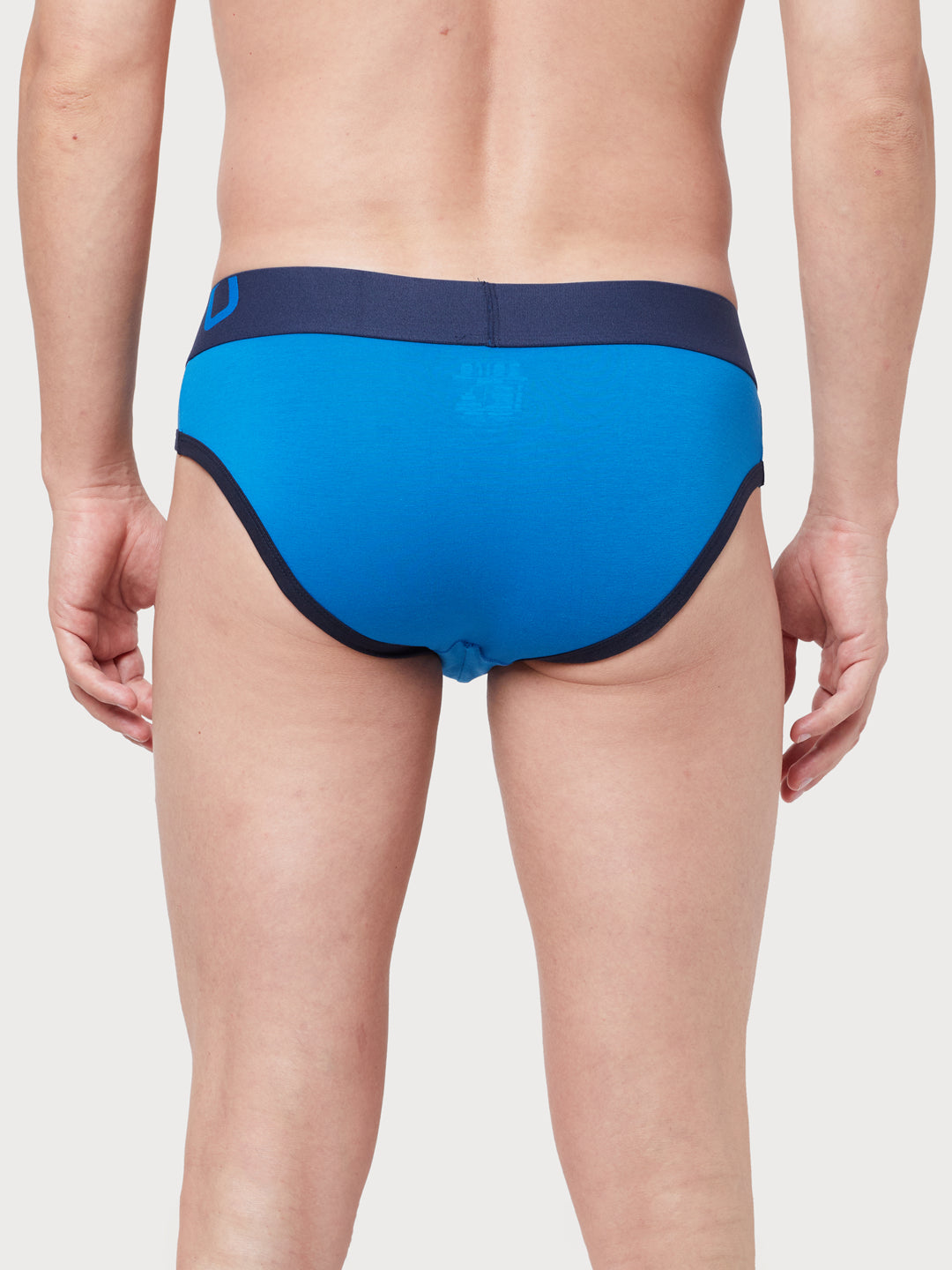 Zoiro Men&#39;s Combed Cotton Solid Brief (Pack 2)- Directory Blue + Nine Iron