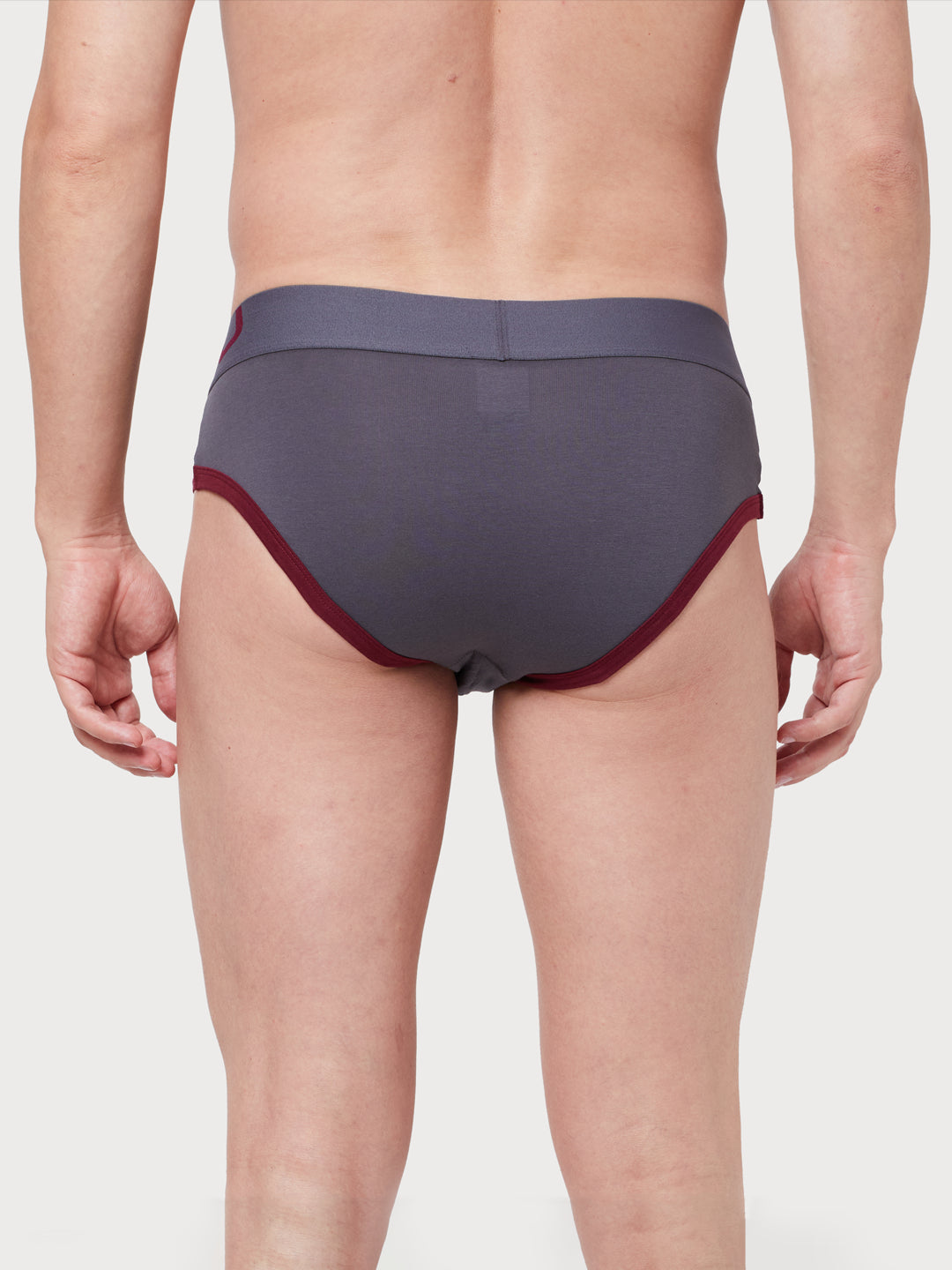 Zoiro Men&#39;s Combed Cotton Solid Brief (Pack 2)- Directory Blue + Nine Iron