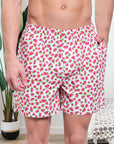 Men's Printed Boxer - White