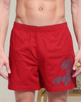 Zoiro Men's Cotton Trends Boxer Red