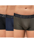 Zoiro Modal Cotton Soft Men's Trunk (Pack Of 3) Blue + Green + Black
