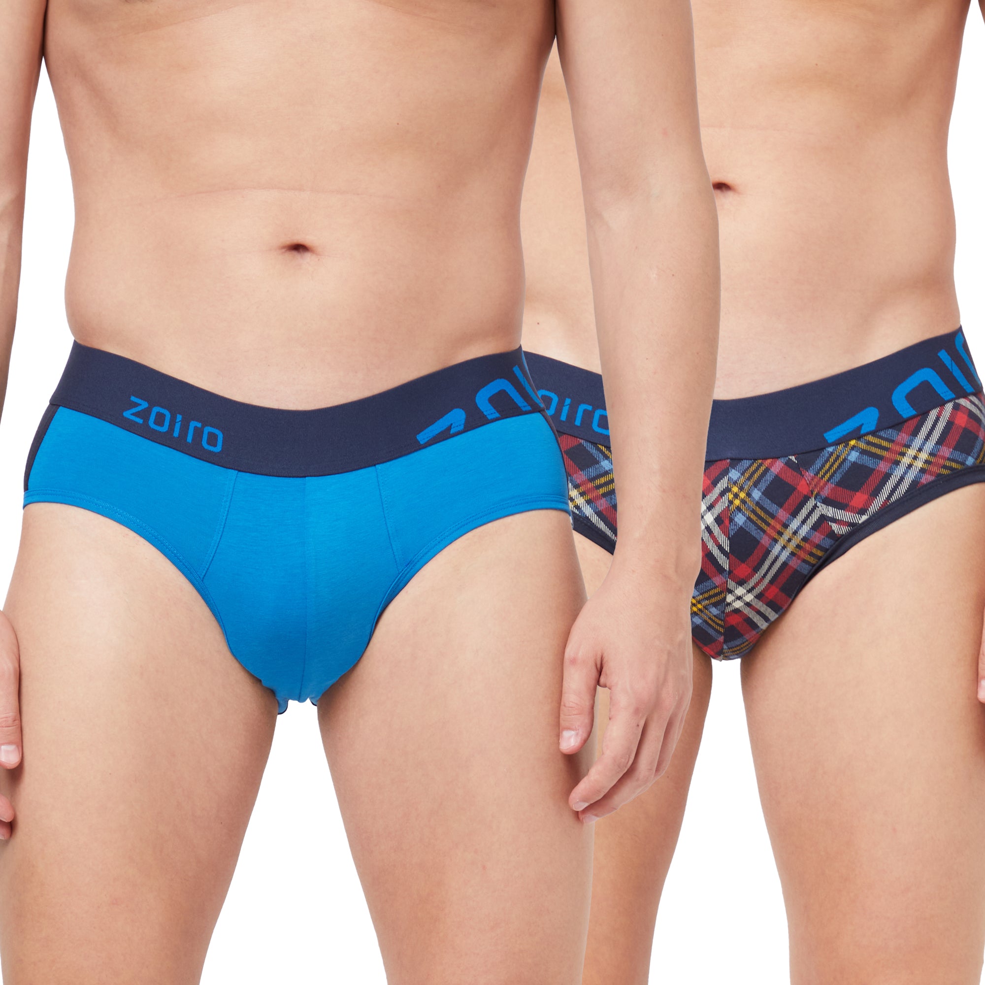 Zoiro Men&#39;s Cotton Brief (Pack Of 2) Total Eclipse + Directory Blue/ Total Eclipse