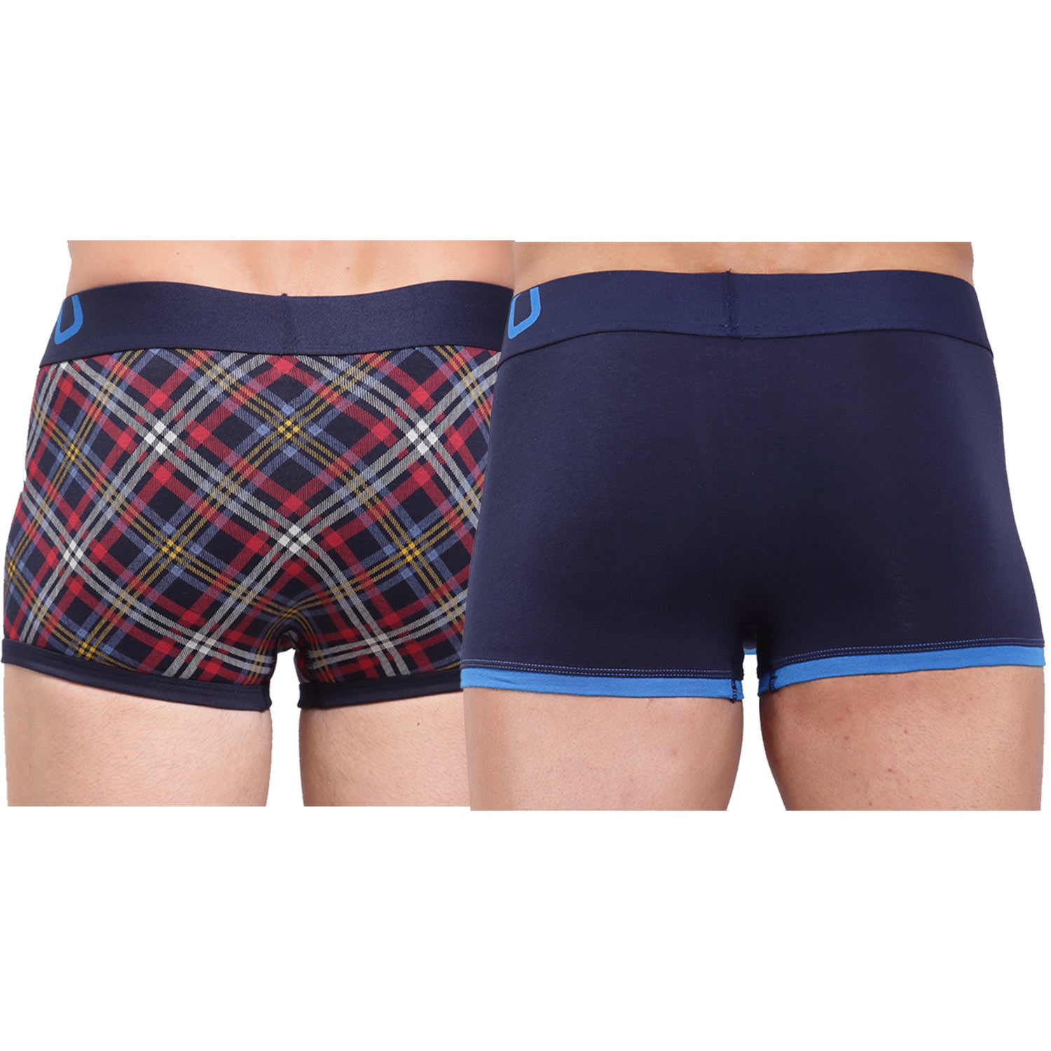 Zoiro Cotton Soft Men&#39;s Trunk (Pack Of 2) Total Eclipse + Directory blue/ total eclipse