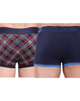 Zoiro Cotton Soft Men's Trunk (Pack Of 2) Total Eclipse + Directory blue/ total eclipse