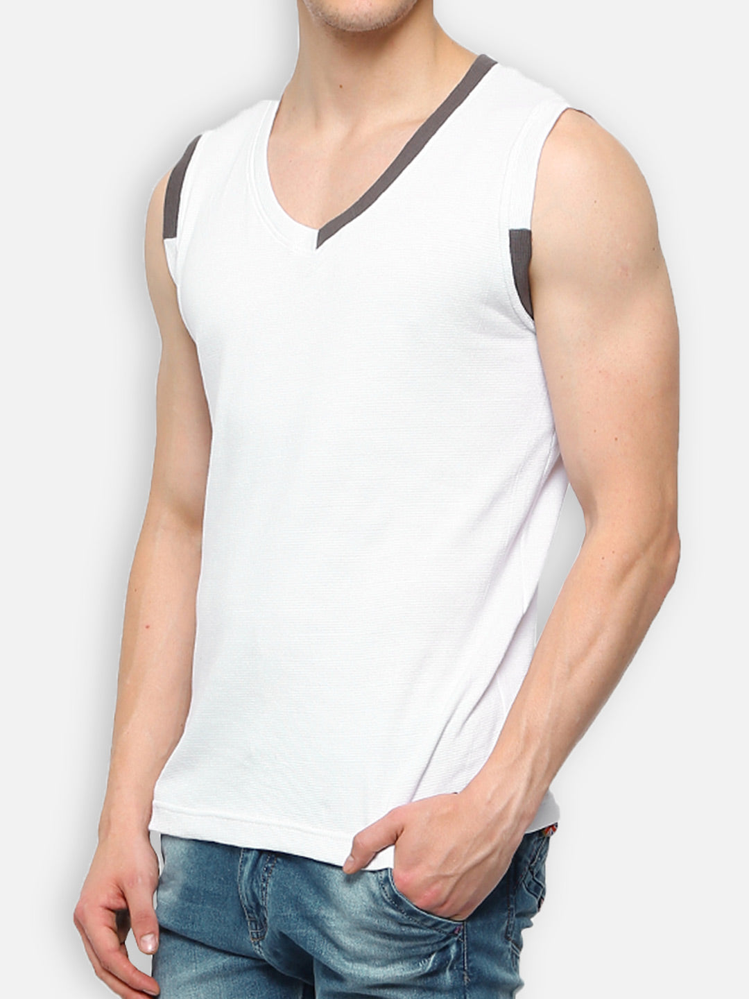 Zoiro Men&#39;s Cotton Solid Vest