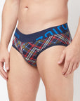 Zoiro Men's Cotton Brief (Pack Of 2) Total Eclipse + Directory Blue/ Total Eclipse