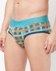 Zoiro Men's Cotton Brief (Pack Of 2) Atlantic deep + Pagoda Blue/ Atlantic deep