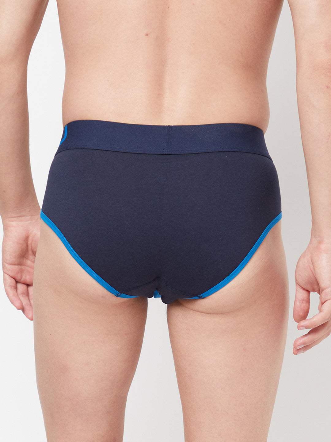 Zoiro Men&#39;s Cotton Trends Brief Pack of two- Directorie Blue/Total Eclipse + Ribbon Red/ Castle Rock