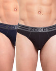 Zoiro Men's Sports Brief (Pack 2) - Navy + Black