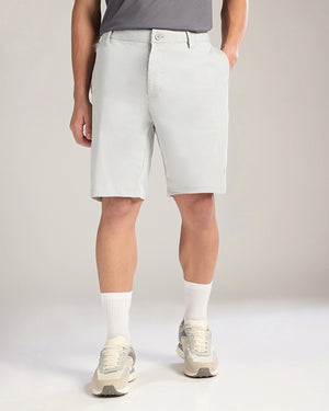Zoiro Athleisure Shorts Mist Grey - Front View