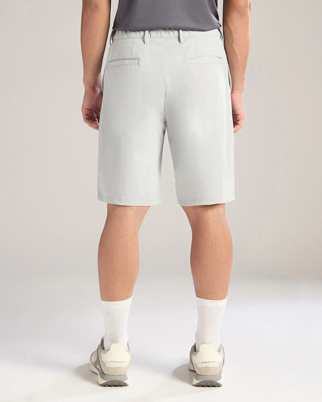 Zoiro Athleisure Shorts Mist Grey - Back View